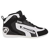 Furygan V4 Easy D3O Vented Herren Motorradschuhe, Atmungsaktiv, verstärkter Malleolus-Schutz, maximale Sicherheit-Komfort und Luftzirkulation, Black White, 40 EU