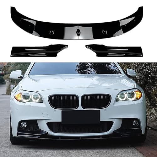 Frontlippe Spoiler für BMW 5 Series F10 F11 M Sport 2011-2017,Auto Frontstoßstange Splitter Lip Spoiler Frontspoiler Protector Kits,A/Black