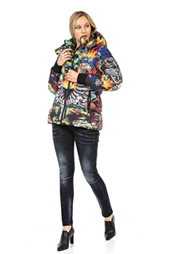 Cipo & Baxx Steppjacke, mit buntem Allover-Print