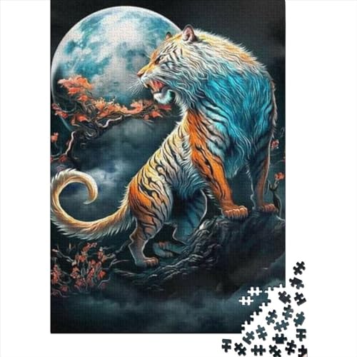 Tiger-Puzzles, Puzzles für Erwachsene und Jugendliche, 1000-teiliges Puzzle für Erwachsene und Jugendliche, Lernpuzzle (Größe: 75 x 50 cm)