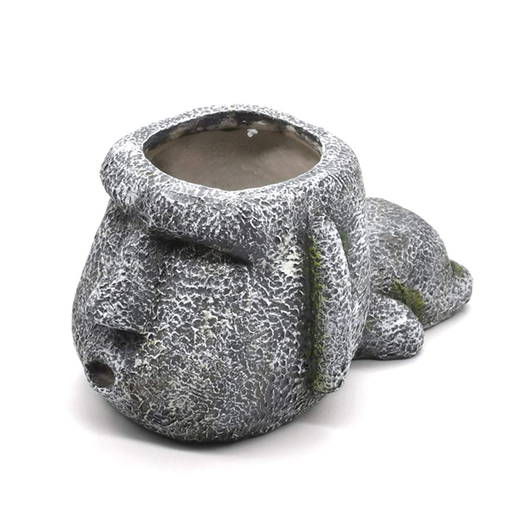 for Creative Resin Flower Pot Stone Statue Pen Holder School Office Supplies GIF