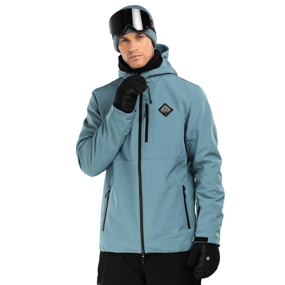 SIROKO - Softshell Skijacke W2 Beluga - S - Stahlblau