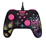 Konix Stranger Things Kabelgebundener Controller für Nintendo Switch, Switch OLED und PC - Vibrationsfunktion - 3 m Kabel - Schwarz und Pink