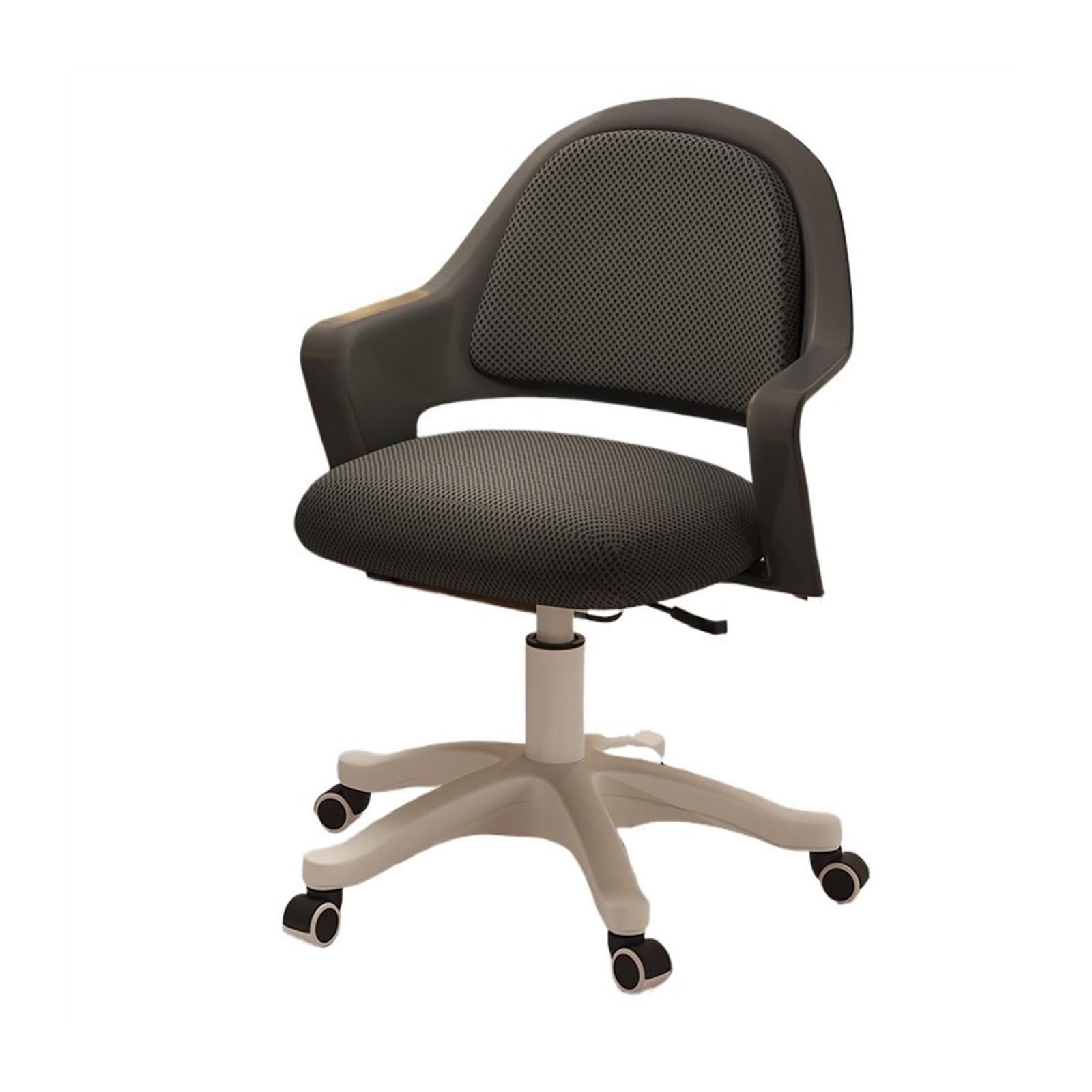 Zhaoj24-05 Bürostuhl Ergonomischer Kleiner Bürostuhl mit Lift, Computerstuhl, bequemer Bürostuhl, Heim-Rückenlehne, Arbeitsstuhl, Schlafzimmer-Schreibtischstuhl Schreibtischstuhl(Schwarz)