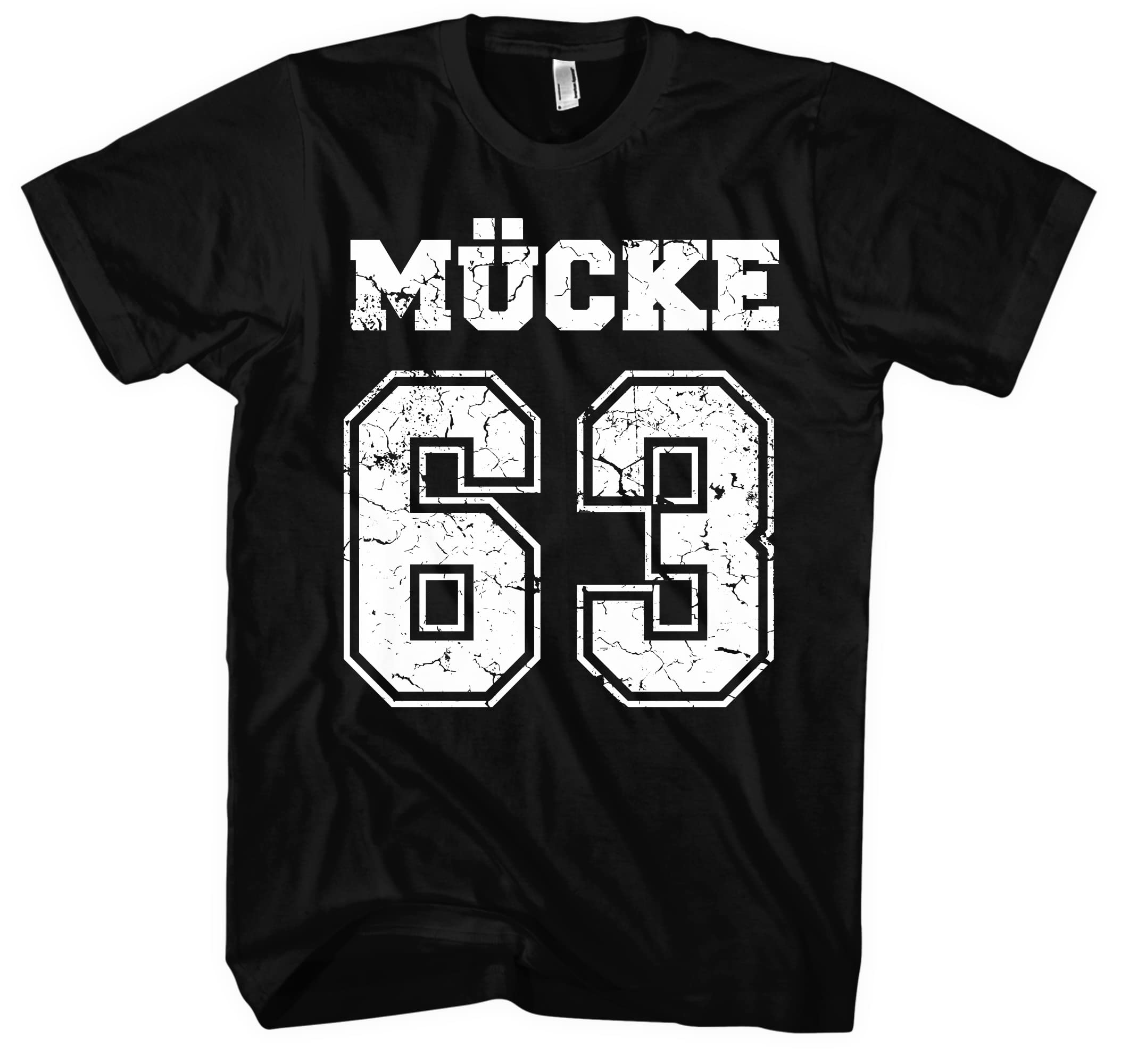 Mücke 63 Herren T-Shirt | Football Shirt Kult Weltkulturerbe | M1 Schwarz (4XL)