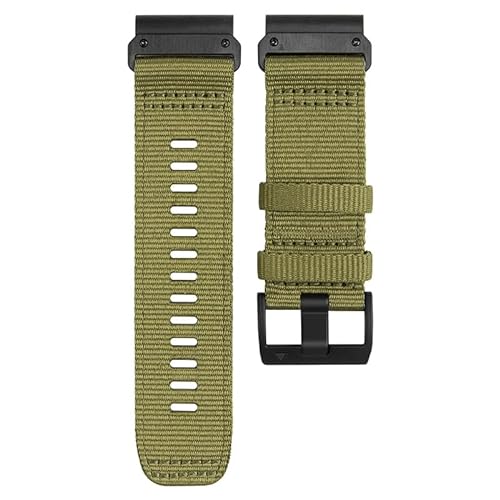 IOTUP Quickfit-Uhrenarmband für Garmin Tactix Delta Bravo Fenix 7X 7 6X 6 Pro 5X 5 Plus 3 HR Uhrenarmband 22 mm 26 mm Canvas-Armband, 26 mm, Achat