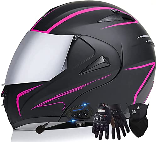 Modulare Motorradhelme Bluetooth Helm DOT/ECE-Zertifizierung Klapphelm Motorradhelme Touring-Helme Integrierter Bluetooth-Kopfhörer Mit Lautsprechern Für Automatisches Beantworten