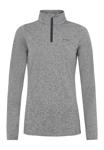 Protest Damen Oberteil Mit 1/4 Reißverschluss FABRIZM Mit Kinnschutz Shadow Grey XL/42