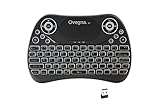 Ovegna A5: Mini-Tastatur, kabellos, AZERTY, 2,4 GHz, Touchpad, wiederaufladbarer Akku, Hintergrundbeleuchtung, 7 Farben, für Smart TV, PC, Mini PC, Mac, Raspberry PI 2/3/4, Laptop und Android Box