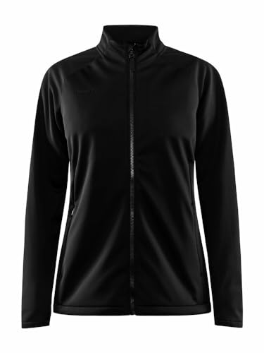 Craft CORE EXPLORE Softshelljacke für Damen XS | Black | Winddichte, wasserabweisende Softshelljacke Damen für den täglichen Gebrauch | 2 Seitentasche, 1 Innentasche | Übergangsjacke Damen