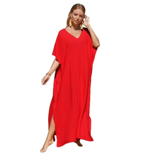 Meiliyizu Kaftan-Kleid für Damen, volle Länge, Badeanzug, Kaftan, Strandkleid