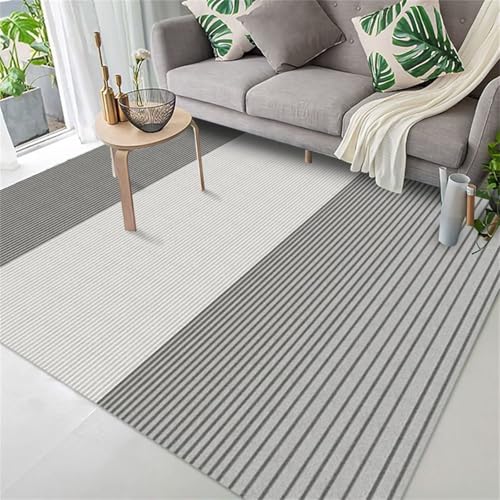 AU-SHTANG area rug Grauer Teppich, stilvoller, leicht zu reinigender Freizeitteppich für die Hausdekorationflur deko,灰色,150x210cm