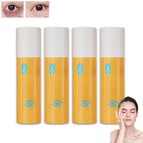 Lutein-Augenessenzöl, VC-Lutein-Augenkonturöl, Lutein-Tintenroller-Essenz, Augenserumöl, feuchtigkeitsspendend, reduziert feine Linien, glättende Hautpflege (4Pcs)