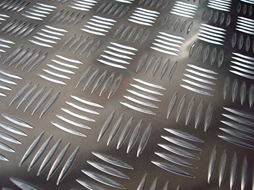 Riffelblech Tränenblech 3,5/5mm QUINTETT geriffelt Aluminium Tränenblech (500x500mm)