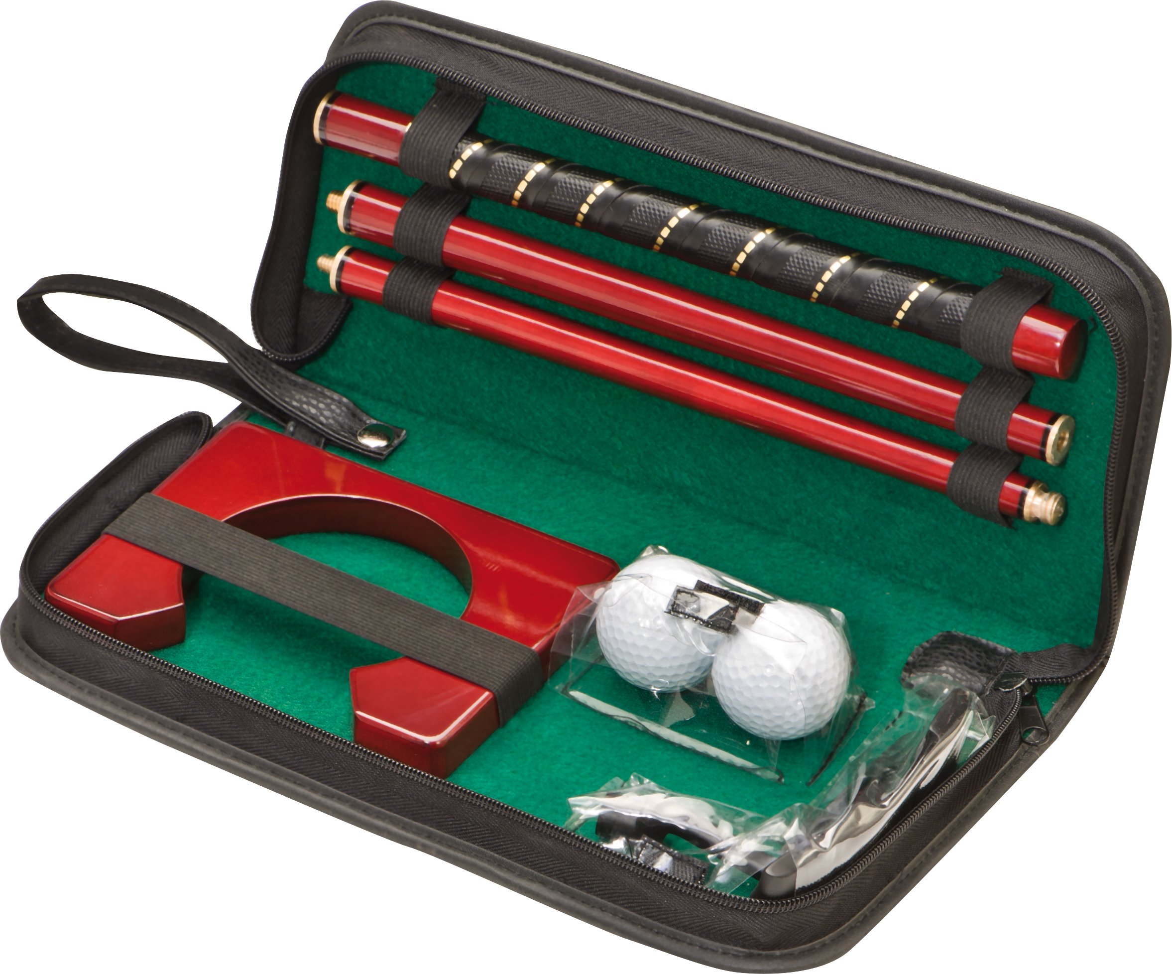 Büro-Golfset Golfputter Holzputter Indoor Golf Set im Geschenketui mit 2 Bällen Handicap verbessern