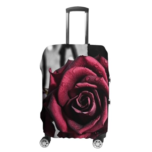 CSGJMYGS Reisegepäckabdeckung, elastisch, waschbar, modisch, kratzfest, Gothic-Rosen, Koffer-Schutz, passend für 45,7 - 81,3 cm Gepäck, Gothic-Rosen, XL