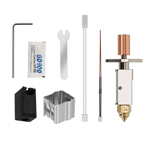 Für 3D-Drucker Hotend Aktualisiertes Kit Extruder Heizblock Düse Thermistor Heizplatte für K1max 3D-Drucker Metall Heatbreak