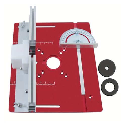 Holzbearbeitungsbänke Fräse Flipping Plate mit Gehrungslehre Führung Aluminium Zaun Gleithalterungen Multifunktionales Trimmen