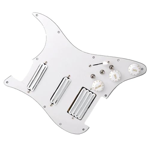 Standard-Pickguard-Tonabnehmer SSH Loaded Prewired Scratchplate Coil Splitting mit Coil Pickup Schlagbrett für E-Gitarre (Color : 2)