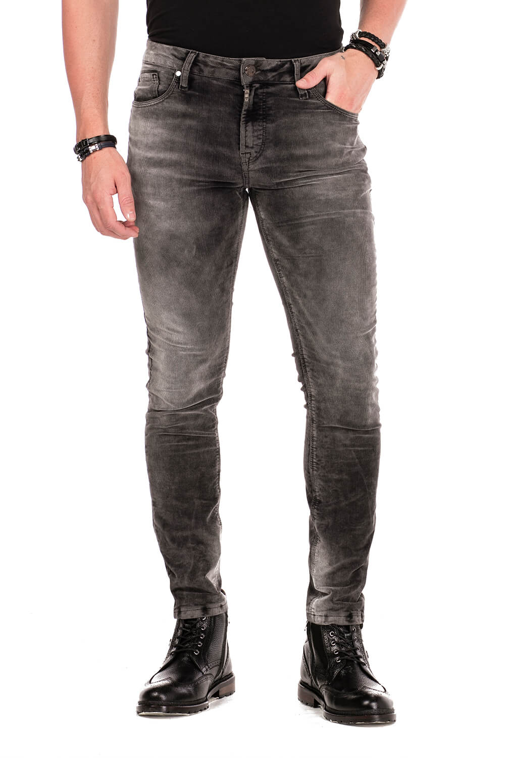 Cipo & Baxx 5-Pocket-Jeans, Cordhose in Slim Fit