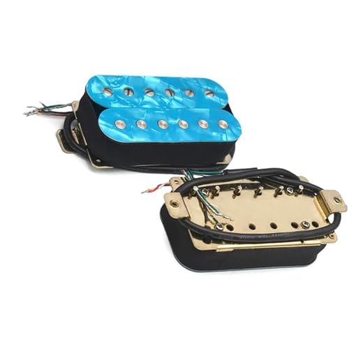 Gitarren-Tonabnehmer 1Set N7.5K/B15K Elektrische Gitarre Humbucker Einstellbare Dual Coil Für 6 String E-gitarre Coil Spliting Pickup (Color : Blue 1Set)