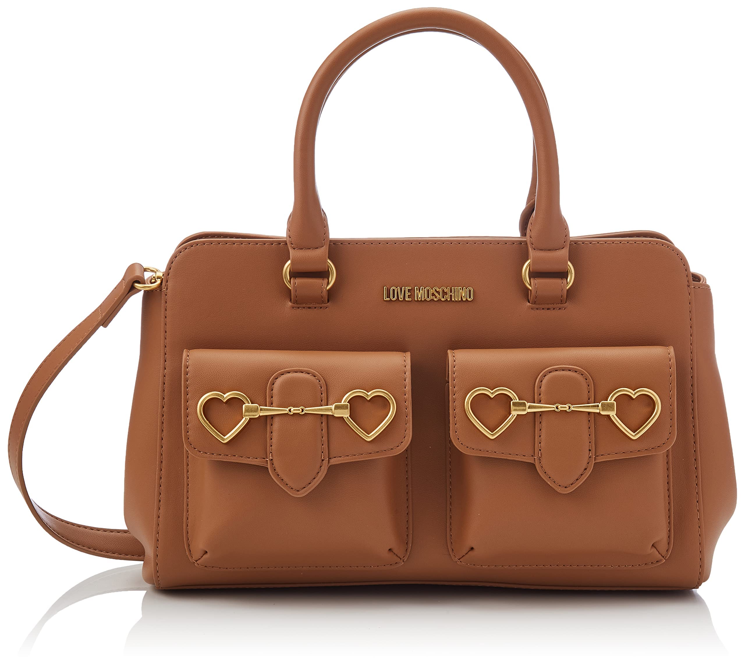 Love Moschino damen soft heart bit Handtaschen brown