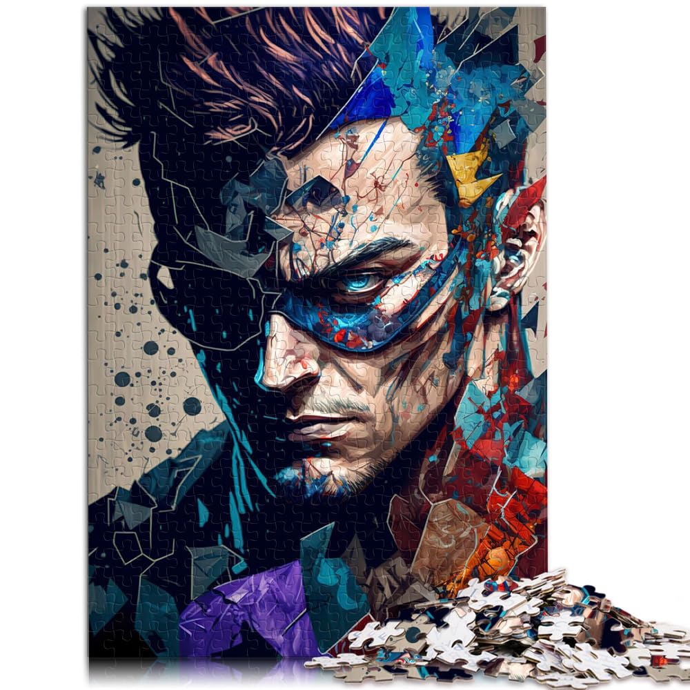 Puzzlespiel „Broken Hero“ mit 1000 Teilen, Holzpuzzle, jedes Teil ist einzigartig – anspruchsvolles, unterhaltsames Spiel für die ganze Familie, 1000 Teile (50 x 75 cm)