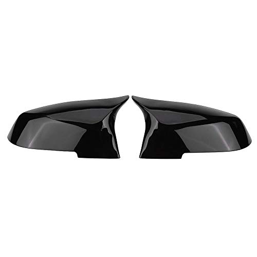 Rückspiegelkappe Ersatz-Rückspiegel-Abdeckungen, For BMW F20 F21 F87 F23 F30 F36 M2 X1 E84 Gloss Black Seitenspiegel Abdeckkappe Rück -M4 Stil(Bright Black)