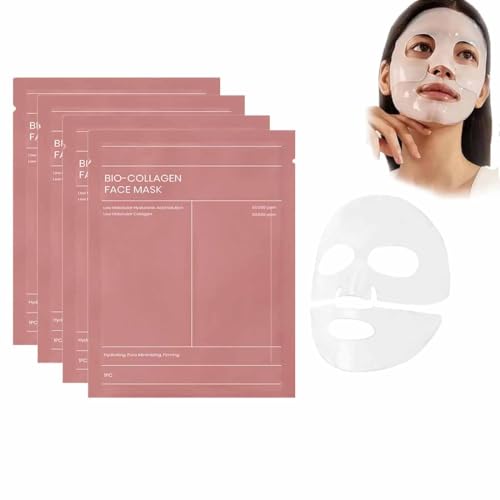 Collagen Mask Overnight,Bio Collagen Face Mask,Korean Face Mask,Korean Collagen Face Mask,Deep Collagen Anti Wrinkle Lifting Mask,Deep Hydrating,Hydrating Overnight Mask,Firming,Pore Minimizing (4pcs)