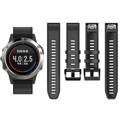 OPKDE 26 x 22 mm Uhrenarmband für Garmin Forerunner 935 945 Smartwatch, Silikon-Wirstband Fenix 5 6 6X 5X Puls Pro 3 3HR S60, 22 mm, Achat