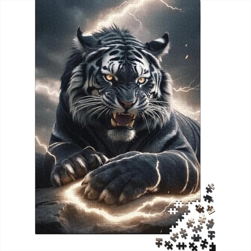 1000 Teile für Erwachsene Schwierige Puzzles Art Tigers Holzpuzzles für Erwachsene ganze Familie und die 75x50cm