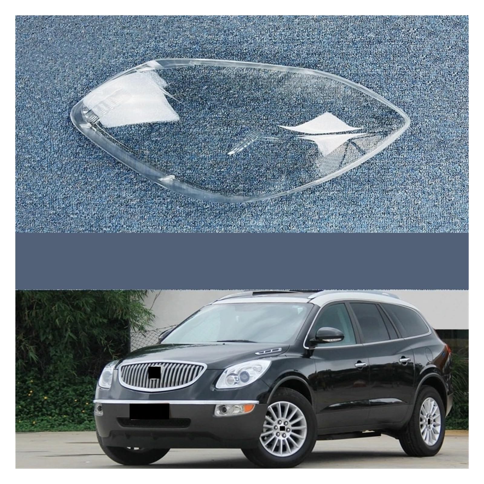 Scheinwerferglas Abdeckungen Für Buick Für Enclave 2009-2013 Autoscheinwerfer Lampenschirm Lampenabdeckung Scheinwerferabdeckung Glaslinse Schale Vorn Autoscheinwerferabdeckung Frontscheinwerfer Streu