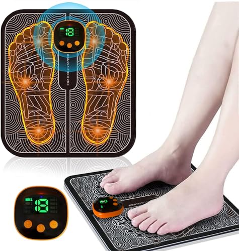 Fußmassage, EMS Fußmassagepad, elektrisch, tragbar, mit ESM-Technologie, Physiotherapie und ergonomisches Design, reduziert Müdigkeit, fördert die Durchblutung