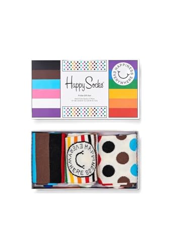 Happy Socks Half Bein Socken 41-46 Pride Gift 3er Set P000557, mehrfarbig, 41-46