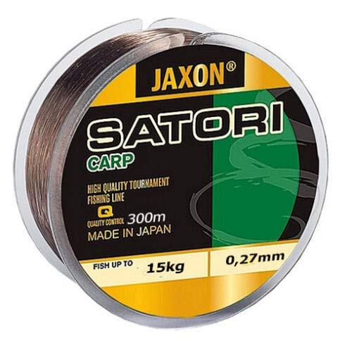 Jaxon Karpfenschnur schnell sinkend Angelschnur Satori CARP 300m Spule Monofile Karpfen Schnur (0,27mm / 15kg)