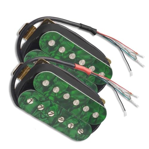 Grüner 6-saitiger Humbucker-Tonabnehmer für E-Gitarre, verstellbare Schraube, Gitarrenspule, geteilter Tonabnehmer Single-Coil-Tonabnehmer