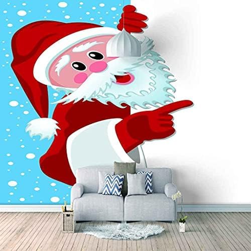 Cartoon-Weihnachtsmann 3D Tapeten Wanddekoration Fototapete Sofas Wohnzimmer Wandbild Schlafzimmer-150cm×105cm