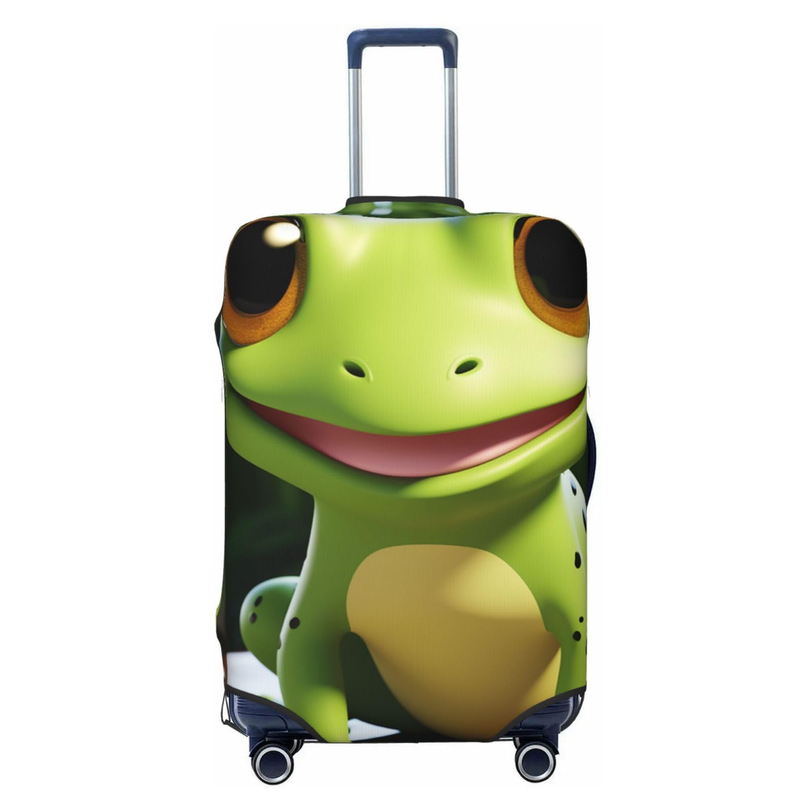 CSGJMYGS Cute Frog Gepäckabdeckungen für Koffer, waschbar, modisch, dehnbar, kratzfest, passend für 45,7 - 81,3 cm Gepäck, XL, Schwarz, XL, Schwarz , XL