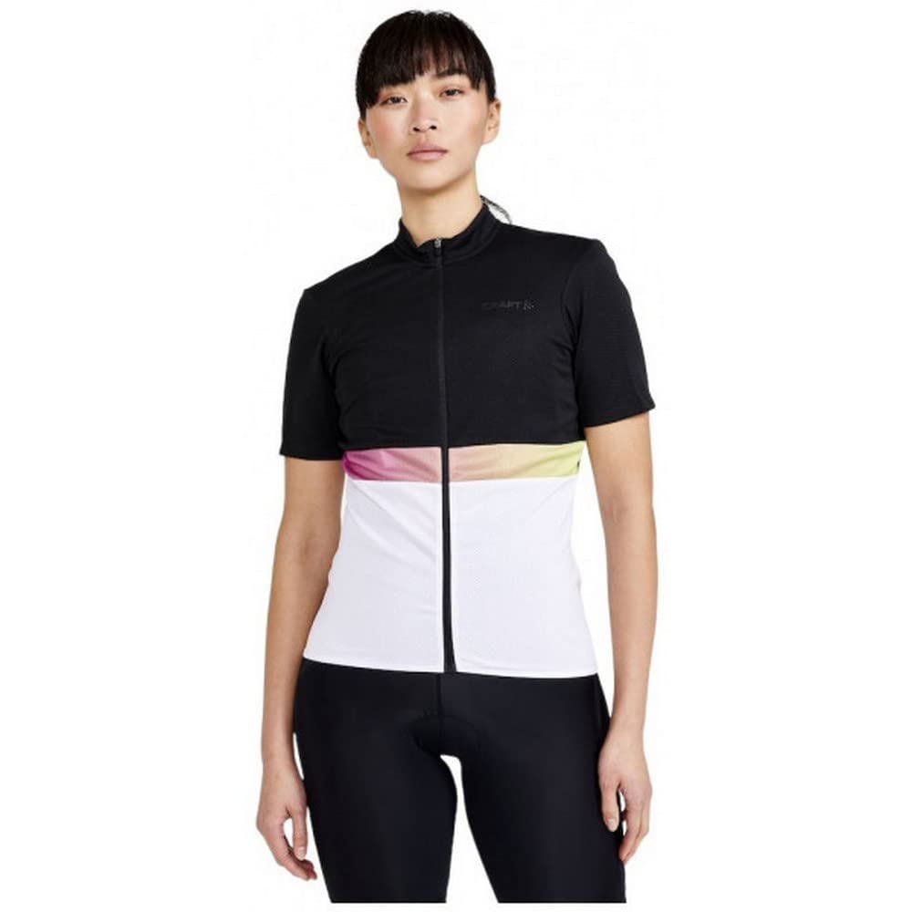 Craft Damen Core Endurance Jersey Fahrradshirt Sporting_Goods, schwarz/weiß, S