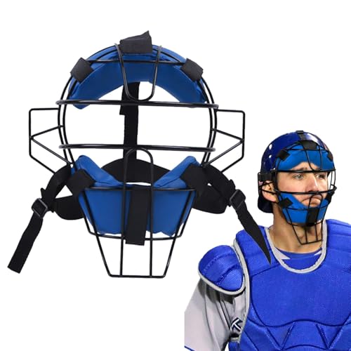 Baseballmaske für Erwachsene, Softball-Empfängermaske | verstellbare Vollschutzmaske, traditionelle leichte Ganzkörperschutzmaske mit Metallrahmen für Softballspieler, aj