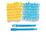 Hair Curler Rolls 12st 18pcs 30cm 45cm Lange Magic Hair Roller Lockenwickler Spiral Curls weiche magische Curle Lockenwickler DIY Haar-Styling Locken-Werkzeuge DIY Wave Styling Kit(Egg roll 30cm)