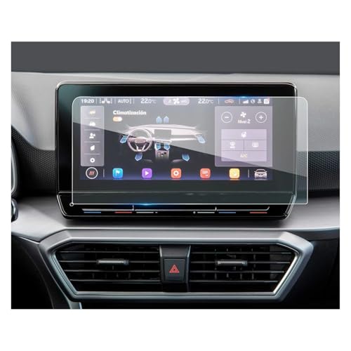 IMMLSX Für Leon MK4 Für Cupra Für Formentor Für Cupra Für Born 2023 10-Zoll-Autonavigationsdisplay Displayschutzfolie Zubehör Navigation Schutzfolie Navigations-Displayschutz(Tempered Glass Film)