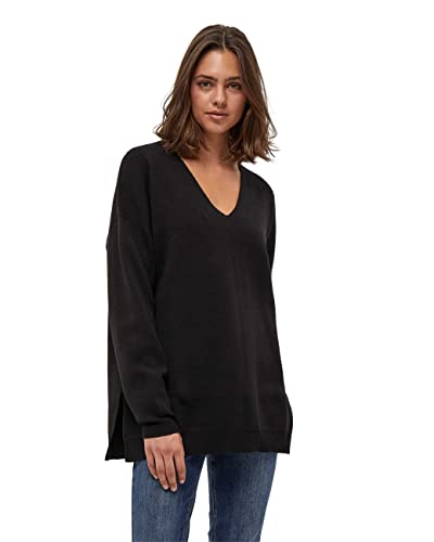 Peppercorn Rosalia V-Neck Lange Ärmel Strickpullover | Pullover Damen In Schwarz | Frühling Pulli Damen | Größe Xs