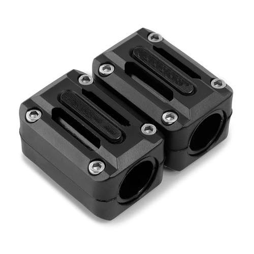 Motorrad Crashbars Motorradzubehör Motorschutz Stoßstangenschutz Dekorativer Block Stoßstangenschutzblock Für Alle Durchmesser 22/25/28 Mm Motorschutz Sturzbügel(Black)