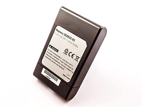 MicroBattery Battery for Dyson DC35 33.3Wh Li-ion 22.2V 1500mAh, MBVC0021 (33.3Wh Li-ion 22.2V 1500mAh Dyson DC57)