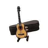 Ornamente für Musikinstrumente Miniatur-Ukulele, Mini-Ukulele, Mini-Musikinstrumente, Replik, Modell, Dekoration, Aus Holz (Color : 01, Size : 14cm)