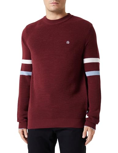 Merc Herren Medway Sweater Pullover, Burgunderrot, Medium