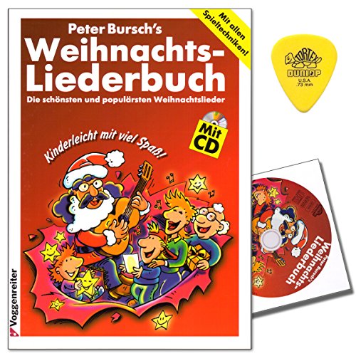 Peter Bursch's Weihnachtsliederbuch mit CD, Plek - die schönsten und populärsten Weihnachtslieder mit allen Spieltechniken - leichte Anschlag- und Zupftechnik - 9783802403033