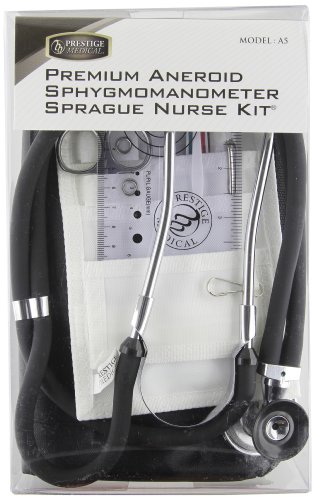 NCD Medical/Prestige Medical Set mit Aneroid-Manometer und Doppelkopf-Stethoskop, Schwarz