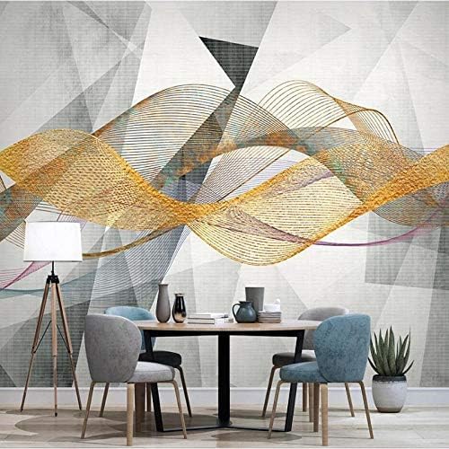 XLMING Einfache Geometrische Abstrakte Linien 3D Tapeten Home Esszimmer Sofa Schlafzimmer Wohnzimmer TV Hintergrund-250cm×170cm